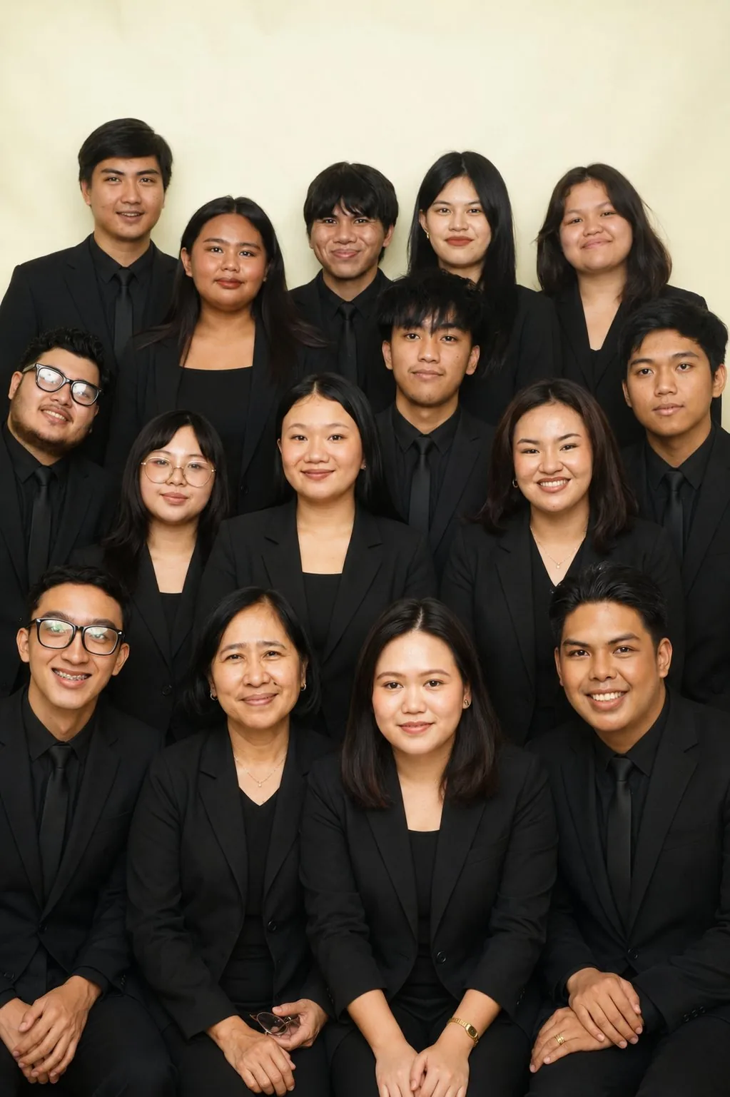 The San Beda Economics Society officers in formal black attire